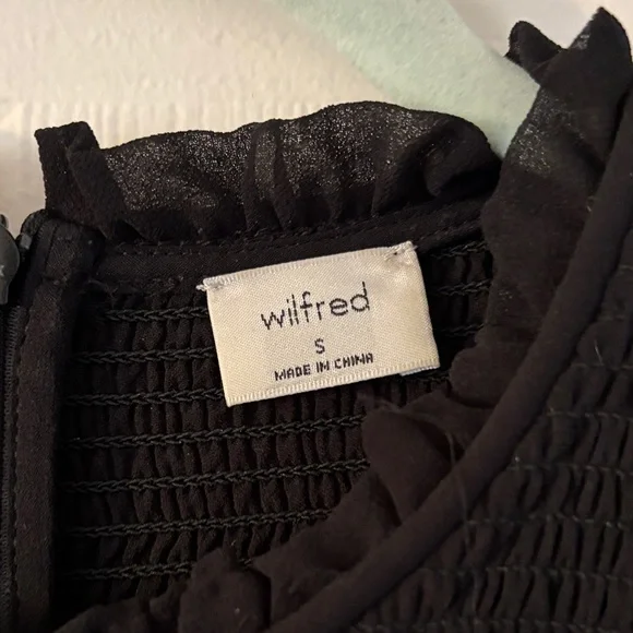 Wilfred Black Sheer Long Sleeve Blouse - Picture 2 of 5